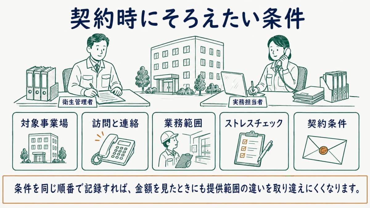 産業医契約で確認する訪問頻度と業務範囲の一覧