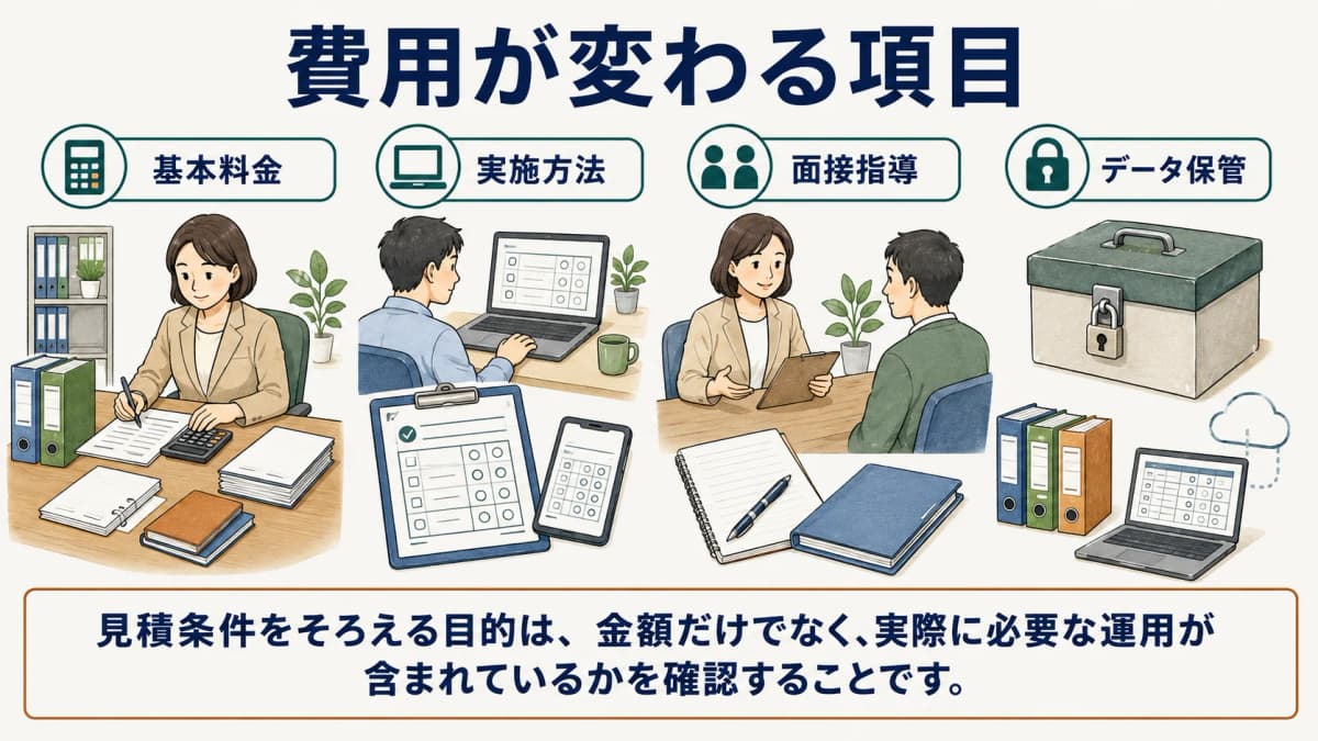 費用を構成する項目を整理する実務担当者