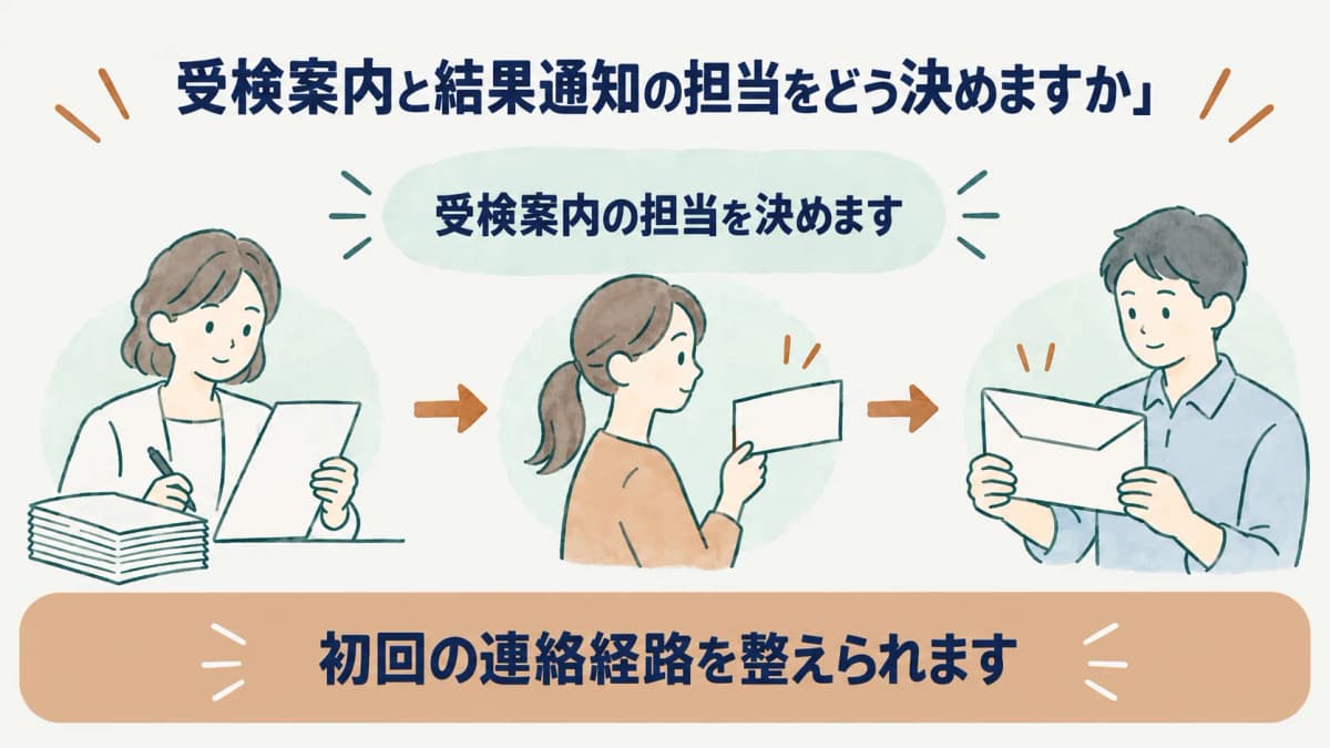 受検案内の担当を決めるストレスチェックの調査票と結果通知